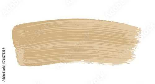 Neutral beige paint stroke with visible brush texture for design applications
