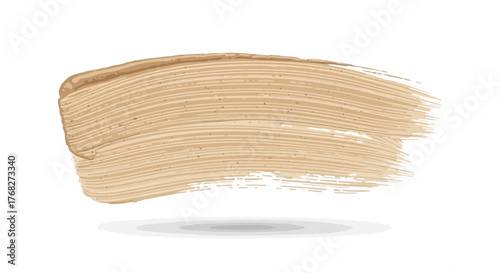 Elegant beige paint stroke with detailed texture for artistic designs or presentations