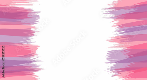 Brushstroke vignette frame with shades of pink and purple offering adaptable central space