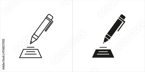 A pen writing on a paper