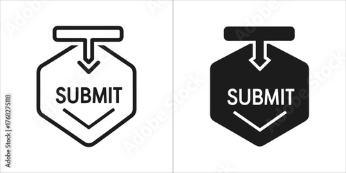 Submit button icon with arrow pointing down