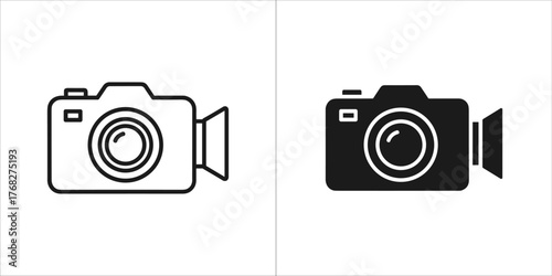 Video camera icon, recording and filming