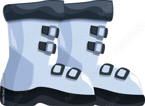 Warm ski boots featuring buckles and a comfortable design, perfect for winter sports and outdoor activities