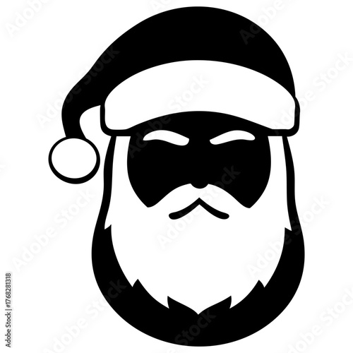 Bad Santa Claus Solid Illustration