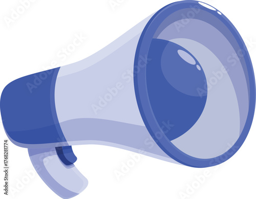 Cartoon megaphone making an announcement