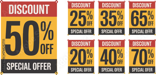 Various discount offer banner collection