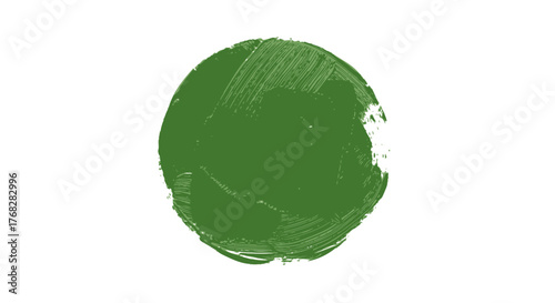 Textured green circle on a white background evokes nature and tranquility