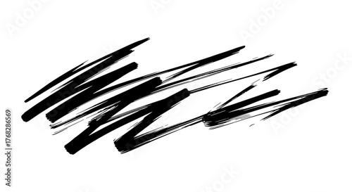 Abstract expressionism with black ink strokes on a white canvas evoking modern art style