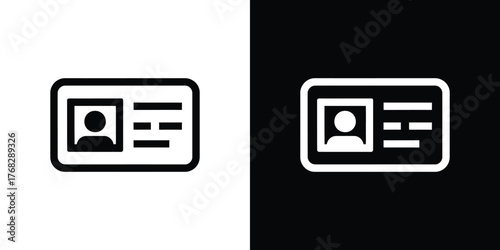 Identification with ID and Information on White Background