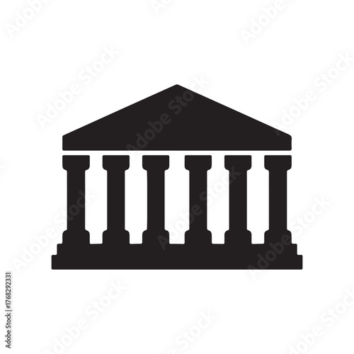 Ancient Greek column vector illustration on white background