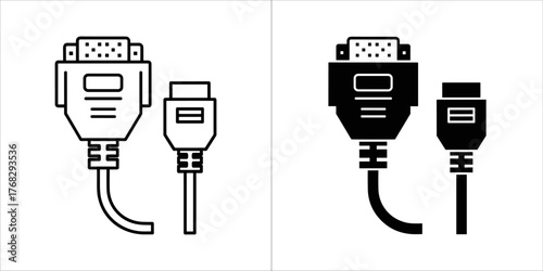 Vga connector and cable