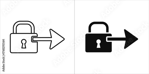 Lock icon with arrow