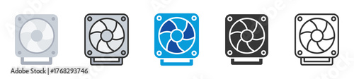 heat sink icon set multi style various collection