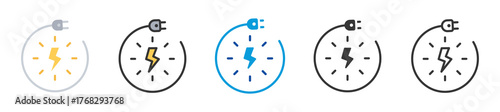 voltage icon set multi style various collection