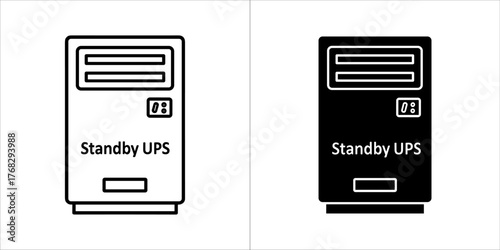 Standby ups unit schematic diagram in black and white