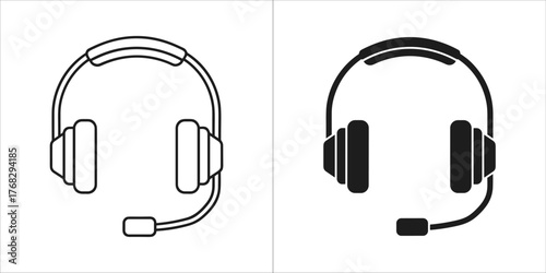 Headset icon with microphone