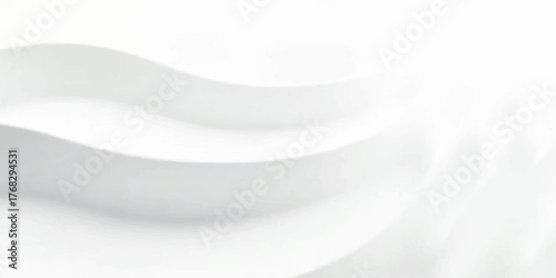 Abstract white background featuring an isolated white plastic bottle and a round medicine tablet on an empty dish for healthcare and treatment