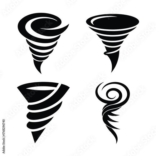 set of vector icons of glass