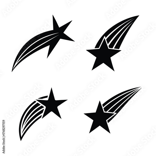 black and white star icons