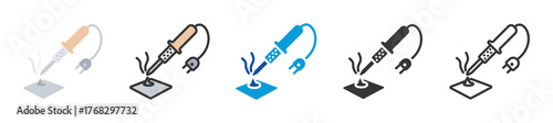 soldering icon set multi style various collection