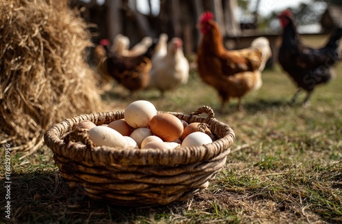 hens with organic eggs