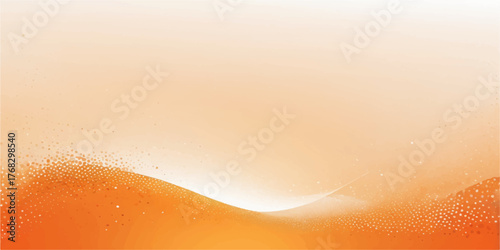 Golden orange and yellow abstract wave and circle pattern with texture and bubbles for a bright liquid wallpaper background