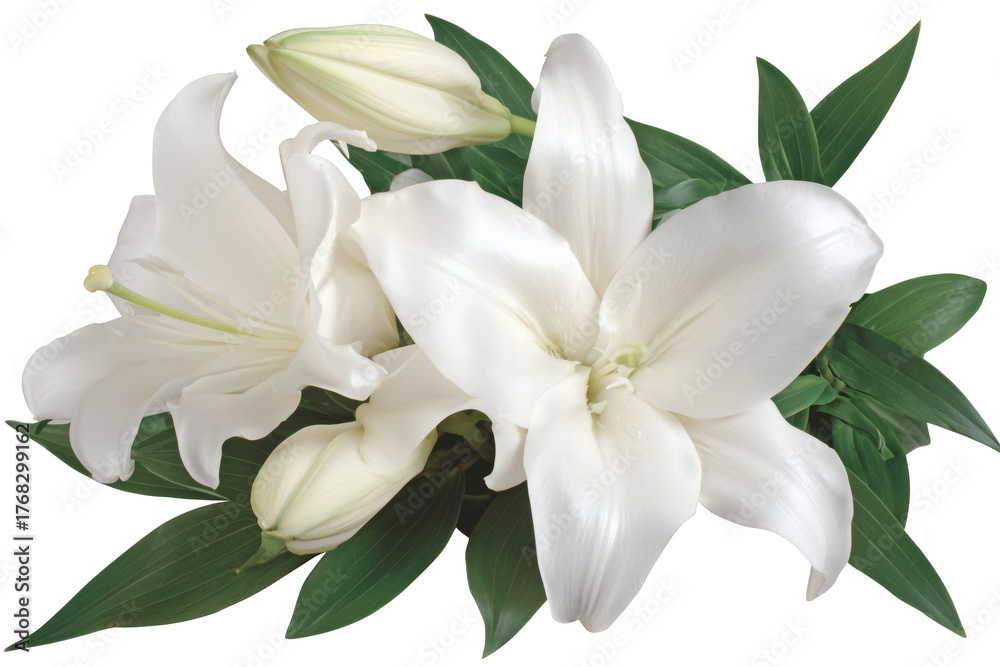 Obraz premium Elegant White Lilies