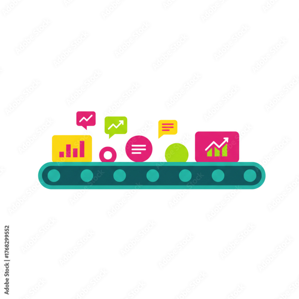 Naklejka premium conveyor with data