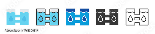 desalination icon set multi style various collection