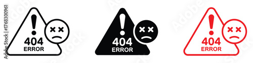 404 error icon set. Technical Difficulties, Page Not Found Problems Online symbol. vector illustration.