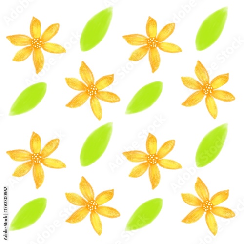 yellow floral pattern