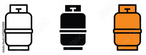 LPG icon set. industrial safety awareness and energy solution symbol. vector illustration.