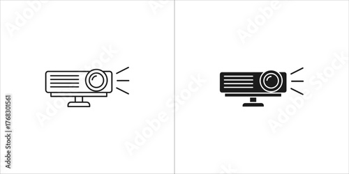 Power supply icon set, electric converter