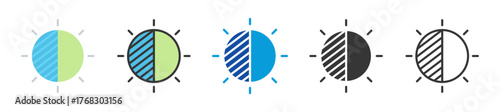 brightness icon set multi style various collection