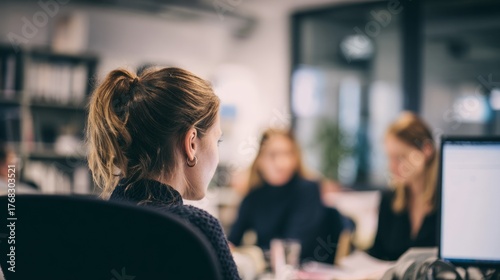 Office work photos, highlighting the office with a blurred background of the ...