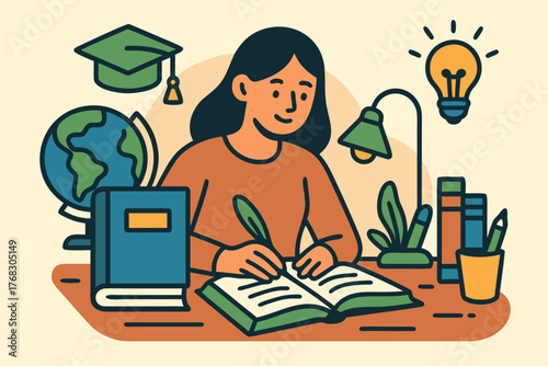 Online Learning Concept Art