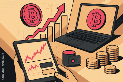 Cryptocurrency Trading and Investment Concept