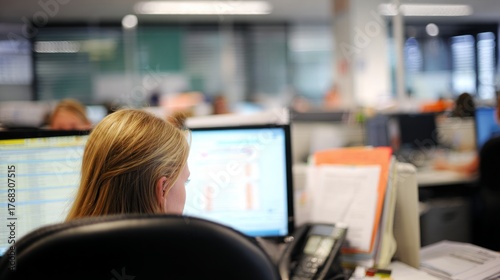 Office work photos, highlighting the office with a blurred background of the ...