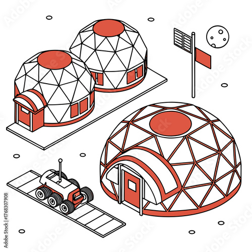 Geodesic Domes and Vehicle
