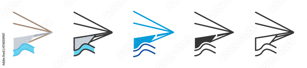 Obraz premium bowsprit icon set multi style various collection