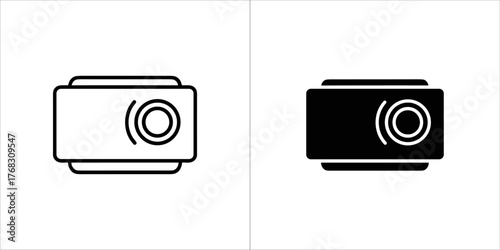 Wireless router in vector outline style drawing