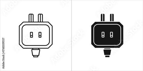 Black and white router icon for web design