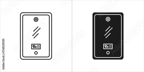 Solar power plant icon set, renewable energy