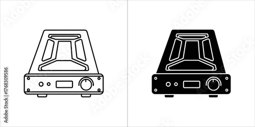 Solar panel icon set, renewable energy source