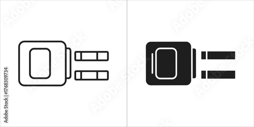 Seat belt buckle icon