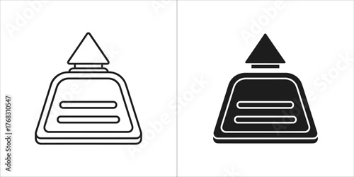 Inkwell icon, outline and filled versions