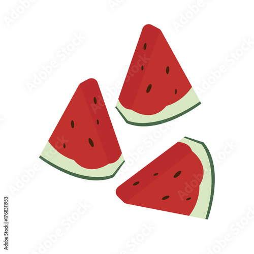 Vector illustration of summer fruit watermelon