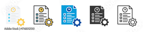 time management icon set multi style various collection