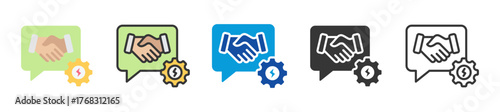 conflict resolution icon set multi style various collection
