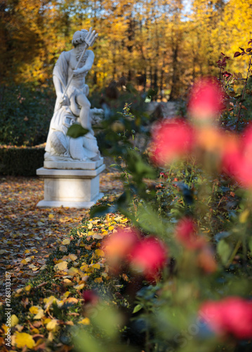 Pałac, Park, Mała Wieś, Poland, mazowieckie , jesień, kolory